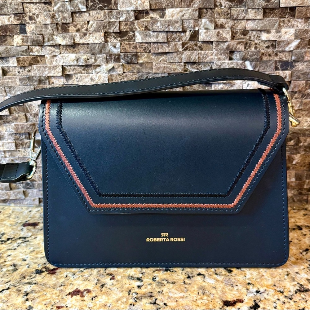 **Roberta Rossi** Black Italian Leather Purse